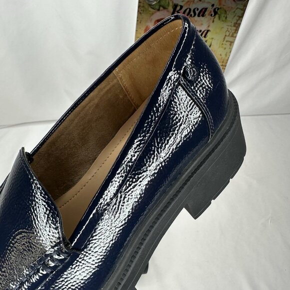NW/OT or box NYDJ Henna Platform Loafer Navy Size 8.5 M - Picture 14 of 16